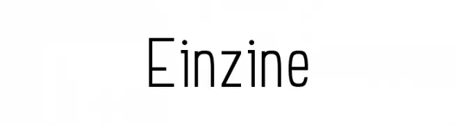 Einzine  Frei Schriftart Herunterladen