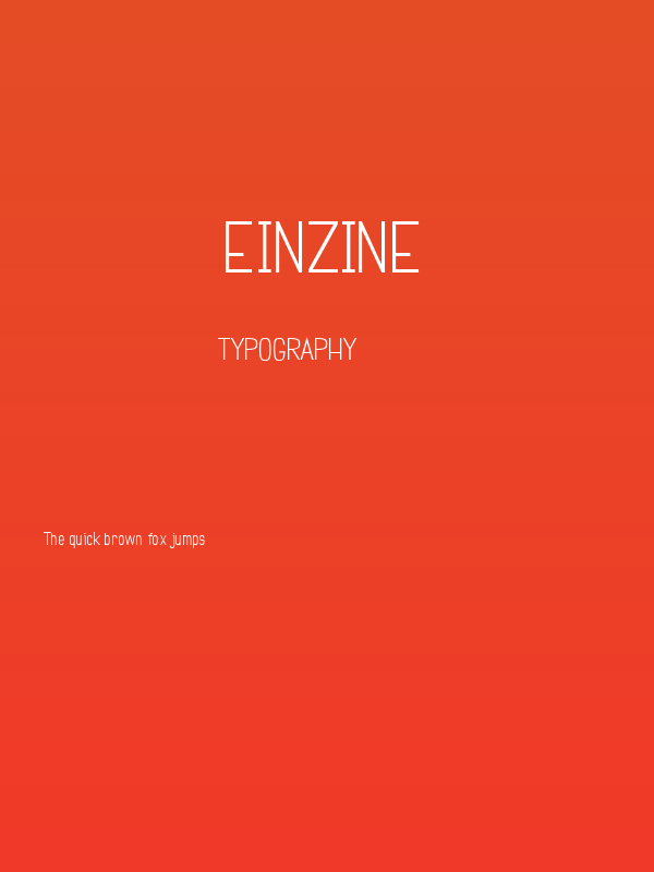 Einzine Poster