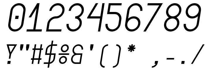 Eirian Italic フォント その他の文字