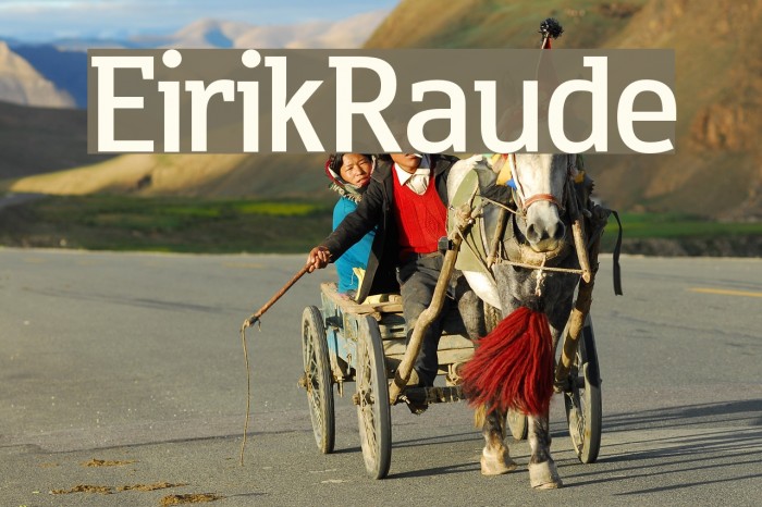 EirikRaude Font examples