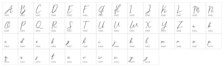 EisleyClaise Character Map
