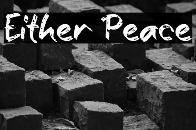 Either Peace Шрифта examples