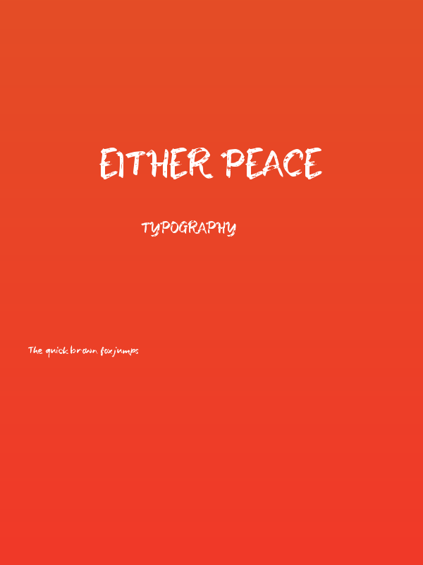Either Peace Poster