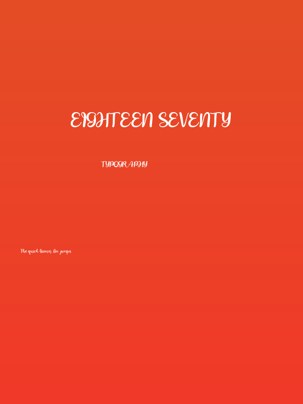 eighteen seventy Poster