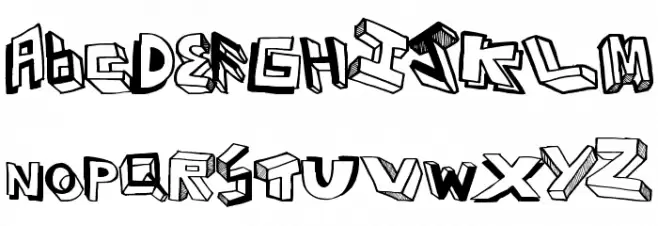 eighties خط أحرف صغيرة