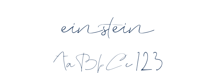 einstein Font Preview