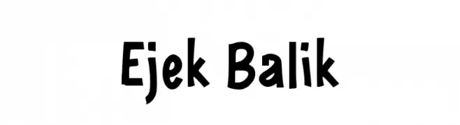 Ejek Balik  Frei Schriftart Herunterladen