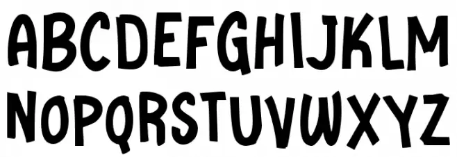 Ejek Balik Font UPPERCASE