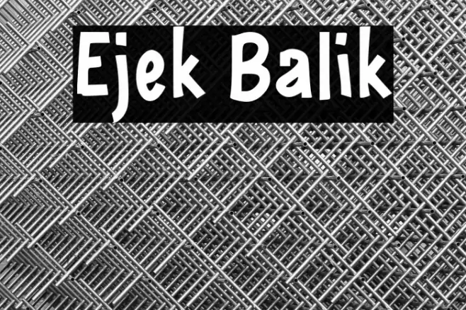 Ejek Balik Font examples