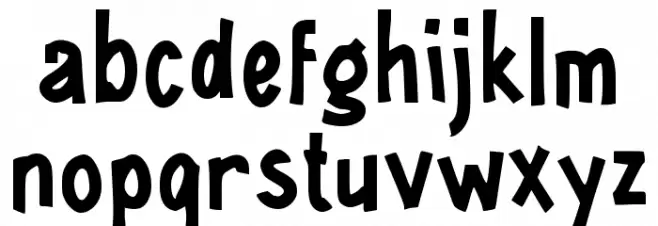 Ejek Balik Font LOWERCASE