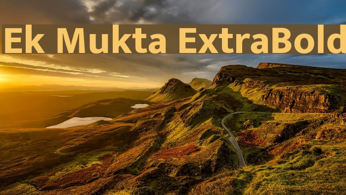Ek Mukta ExtraBold Schriftart examples