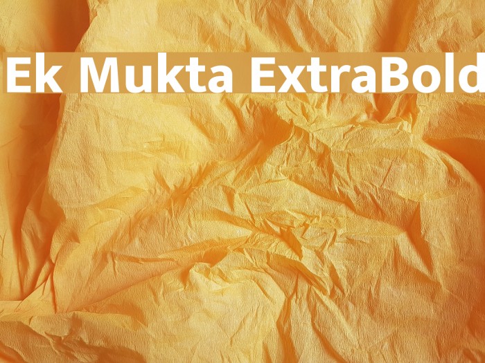 Ek Mukta ExtraBold Schriftart examples
