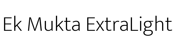 Ek Mukta ExtraLight Font