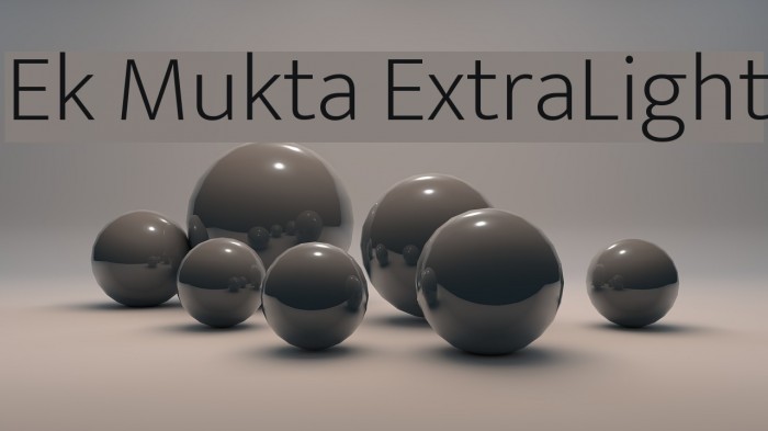 Ek Mukta ExtraLight Font examples