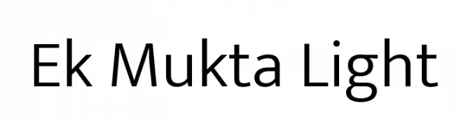 Ek Mukta Light  Frei Schriftart Herunterladen