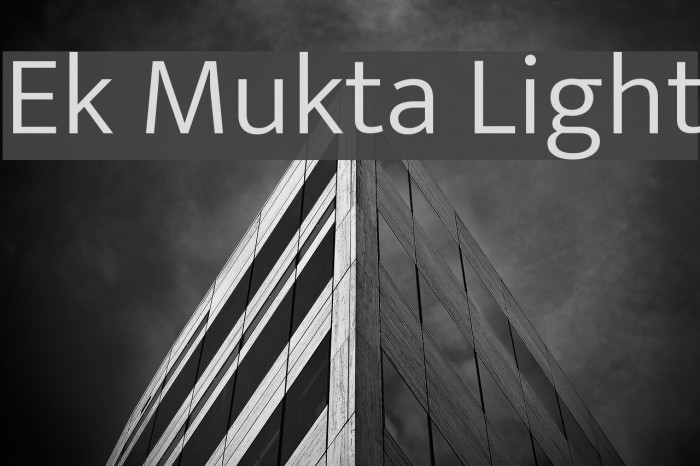 Ek Mukta Light Font examples