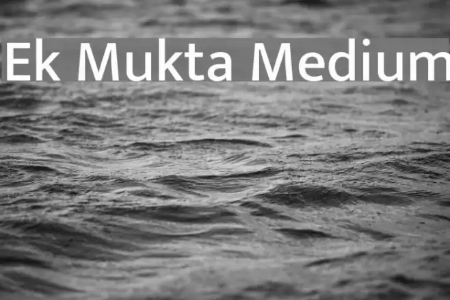 Ek Mukta Medium Font examples