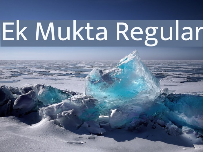 Ek Mukta Regular Font examples
