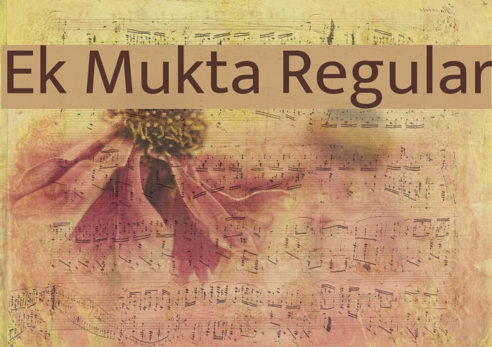 Ek Mukta Regular Font examples