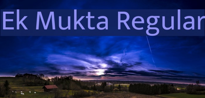 Ek Mukta Regular Font examples