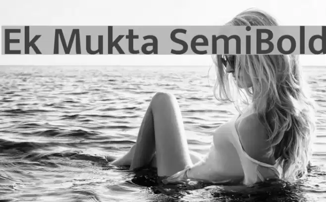 Ek Mukta SemiBold Font examples