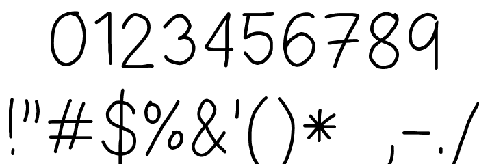 Eka's Android Handwriting Font OTHER CHARS