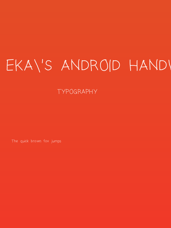Eka's Android Handwriting Poster