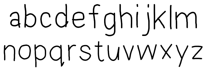 Eka's Android Handwriting Font LOWERCASE