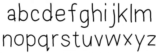 Eka's Android Handwriting फ़ॉन्ट लोअरकेस