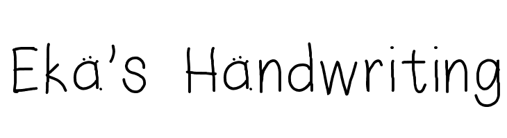 Eka's Handwriting Font