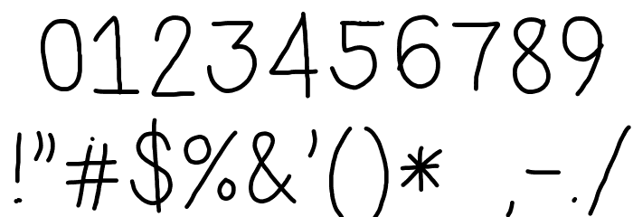 Eka's Handwriting Font OTHER CHARS