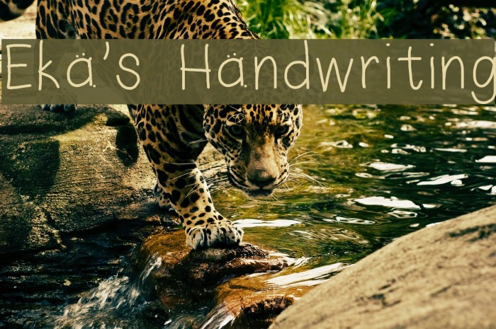 Eka's Handwriting Font examples