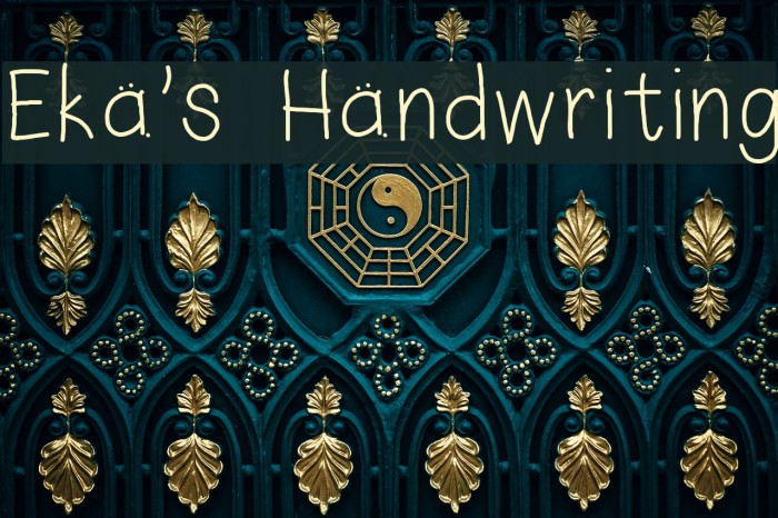 Eka's Handwriting Font examples