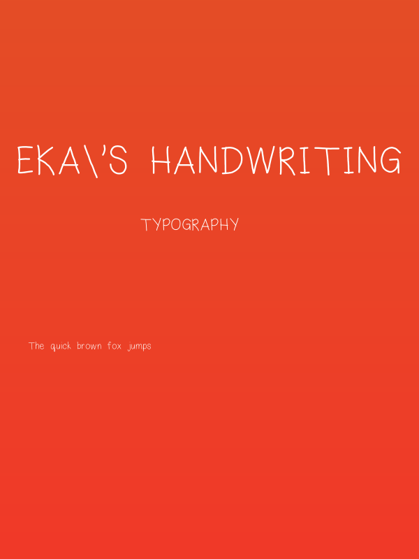 Eka's Handwriting Poster