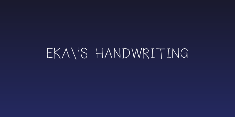 Eka's Handwriting Social Header