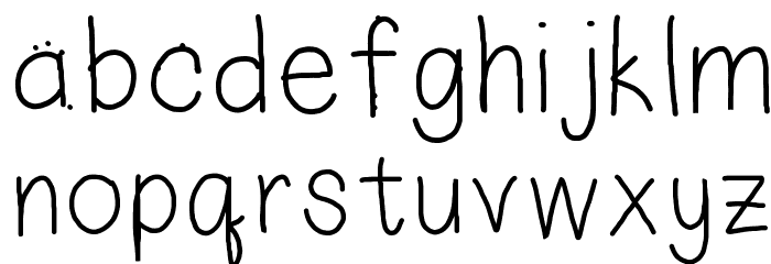 Eka's Handwriting Font LOWERCASE