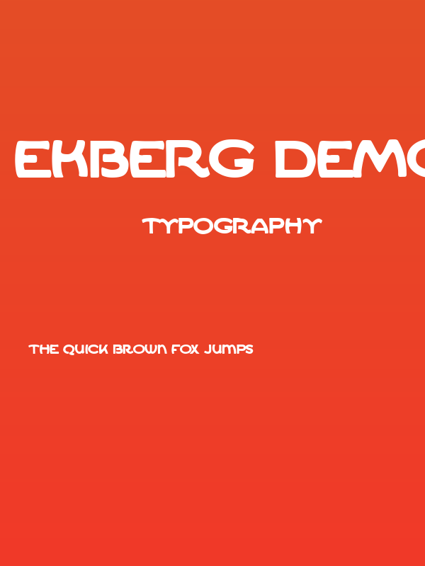 Ekberg Demo Poster