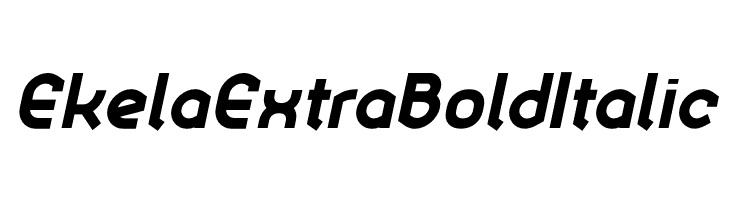 Ekela ExtraBold Italic  Descarca Fonturi Gratis