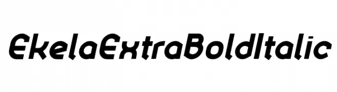 Ekela ExtraBold Italic  Free Fonts Download