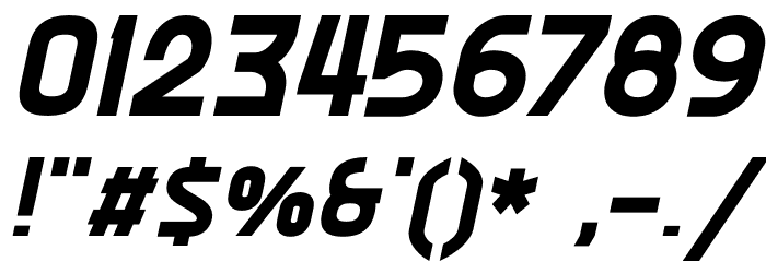 Ekela ExtraBold Italic Font OTHER CHARS