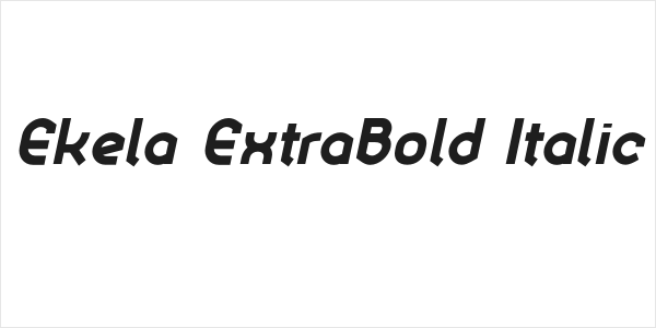 Ekela ExtraBold Italic Logo