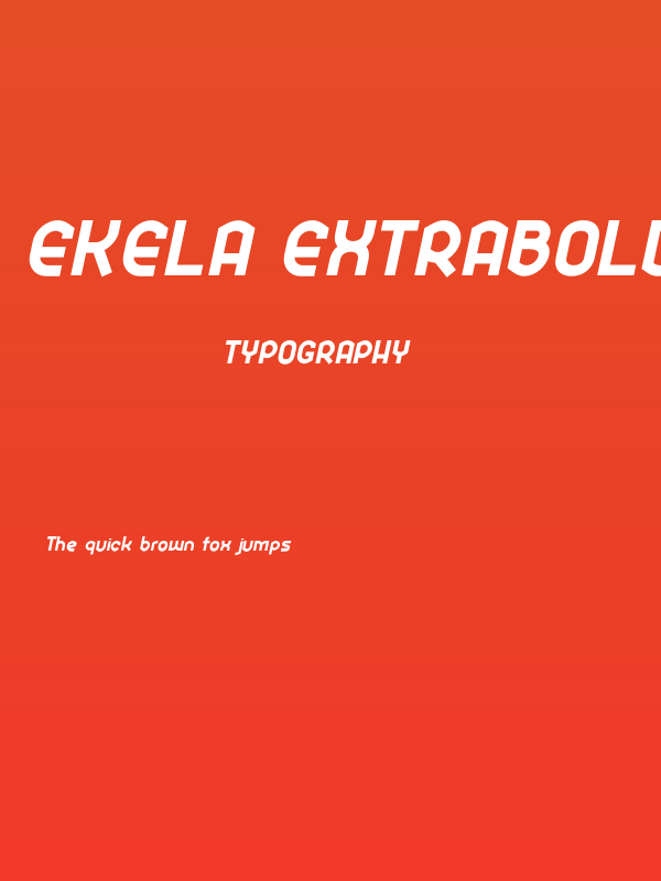 Ekela ExtraBold Italic Poster