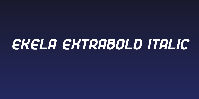 Ekela ExtraBold Italic Social Header