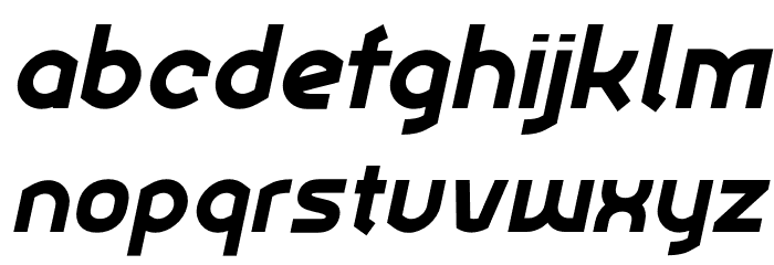 Ekela ExtraBold Italic Font LOWERCASE
