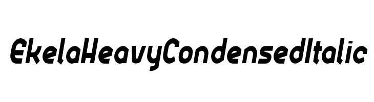 Ekela Heavy Condensed Italic  Fuentes Gratis Descargar