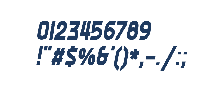 Ekela Heavy Condensed Italic Other Characters