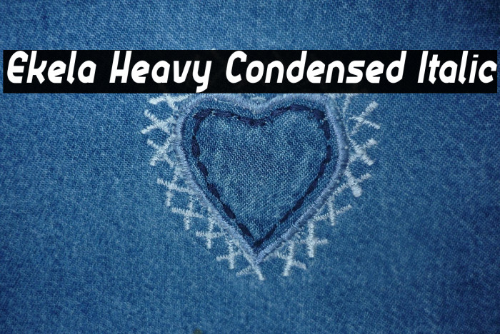 Ekela Heavy Condensed Italic Example 1