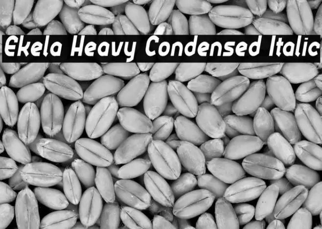 Ekela Heavy Condensed Italic Font examples