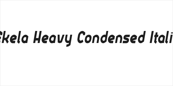 Ekela Heavy Condensed Italic Logo