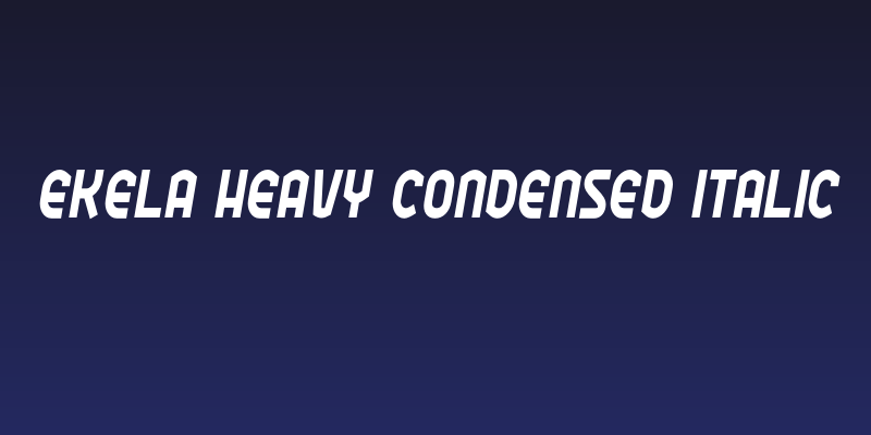 Ekela Heavy Condensed Italic Social Header
